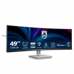 Philips 5000 series 49B2U5900C 00 tietokoneen litteä näyttö 124 cm (48.8") 5120 x 1440 pikseliä Dual QHD LCD musta