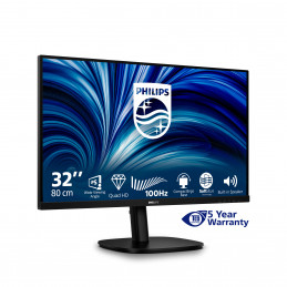 Philips 3000 series 32B2N3500 00 tietokoneen litteä näyttö 80 cm (31.5") 2560 x 1440 pikseliä Quad HD LCD musta