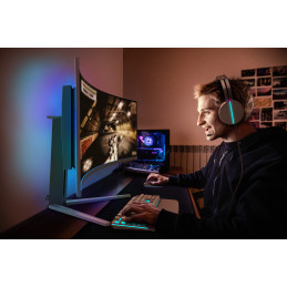 Philips Evnia 8000 49M2C8900L 00 tietokoneen litteä näyttö 124,2 cm (48.9") 5120 x 1440 pikseliä Dual QHD QD-OLED Valkoinen