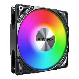 Montech METAL PRO 12 ARGB PWM Tietokonekotelo Tuuletin 12 cm musta 1 kpl