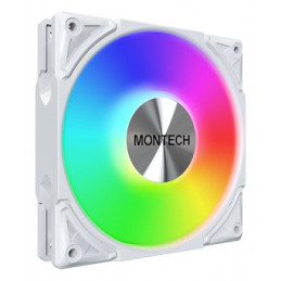 Montech METAL PRO 12 ARGB PWM Tietokonekotelo Tuuletin 12 cm Valkoinen 1 kpl