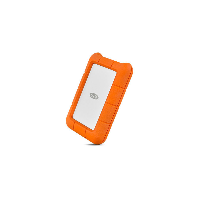 LaCie Rugged USB-C ulkoinen kovalevy 2 TB 2.5" USB Type-C 3.2 Gen 1 (3.1 Gen 1) Oranssi, Hopea