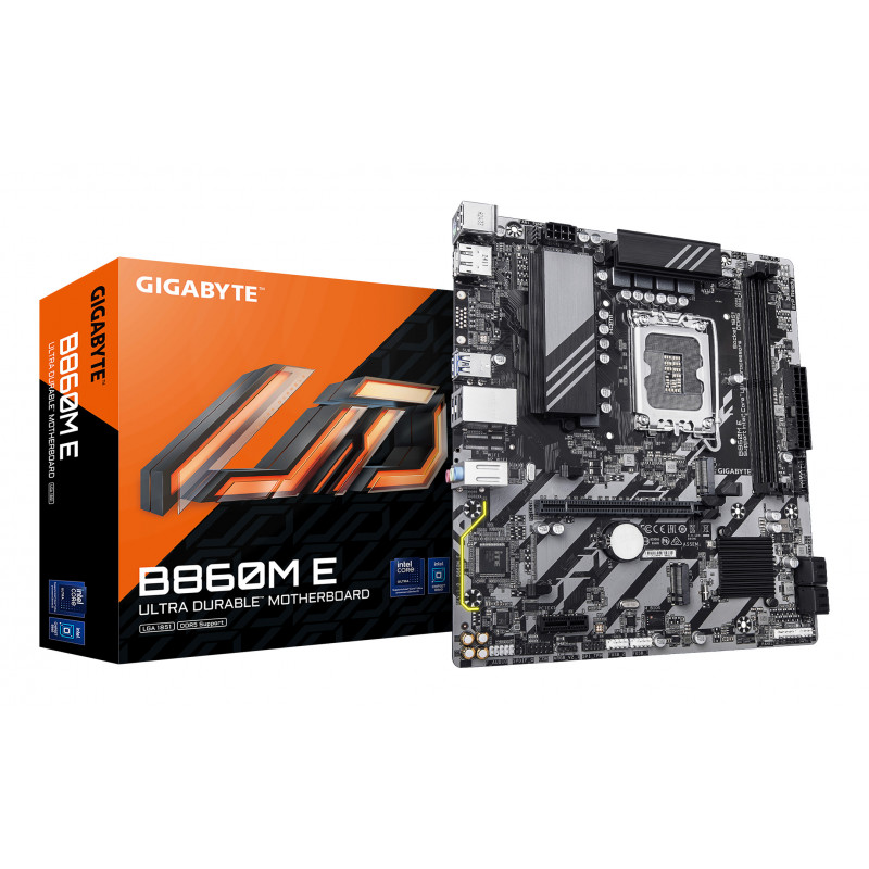 GIGABYTE B860M E emolevy Intel B860 LGA 1851 (Socket V1) mikro ATX