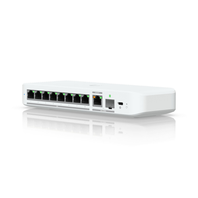 Ubiquiti UniFi Flex 2.5G Hallittu L2 2.5G Ethernet (100 1000 2500) Työpöytä- seinäkiinnitys Valkoinen