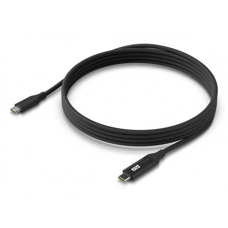 Ubiquiti UACC-Cable-USB-100W-2M-BK USB-kaapeli USB C musta, Harmaa