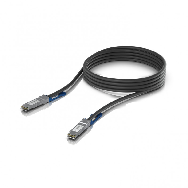 Ubiquiti UACC-DAC-QSFP28-3M InfiniBand- ja kuituoptiikkakaapeli musta