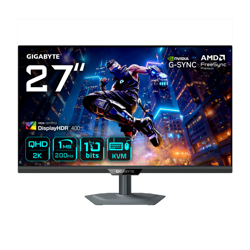 GIGABYTE M27Q2 QD tietokoneen litteä näyttö 68,6 cm (27") 2560 x 1440 pikseliä Quad HD LED musta