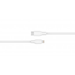 Deltaco USB-C - Lightning kaapeli, 2m, valkoinen