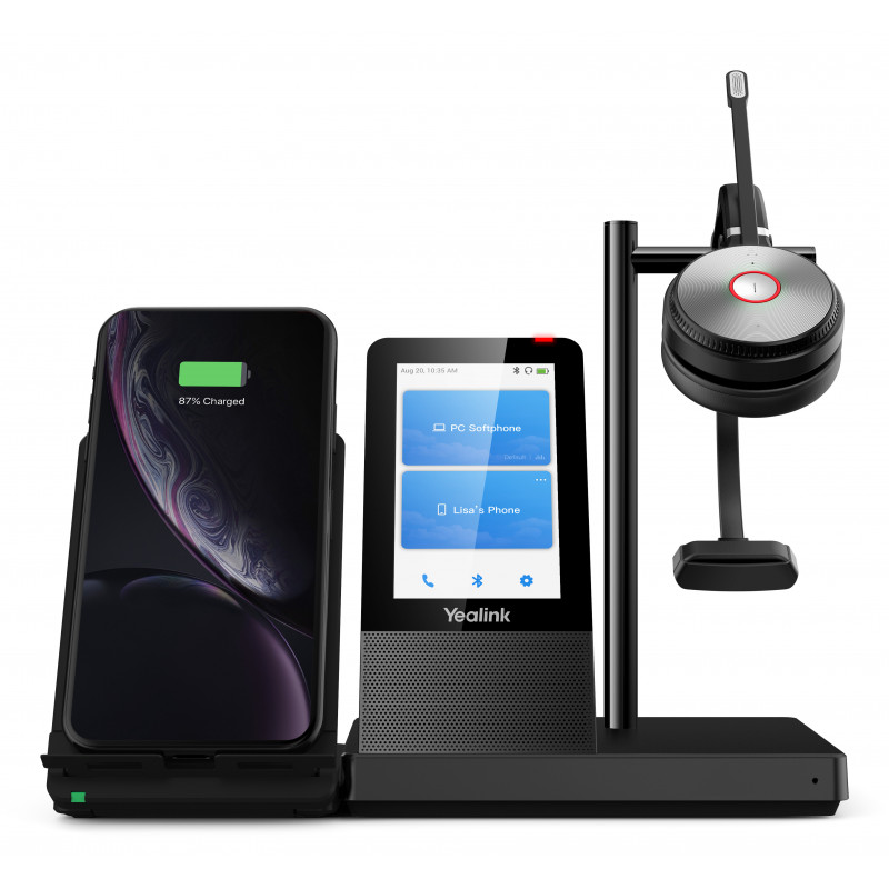 Yealink WH66 Mono UC Kuulokkeet Langaton Pääpanta Toimisto puhelukeskus USB A-tyyppi Bluetooth Latausteline musta