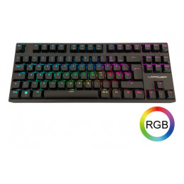 LC-Power LC-KEY-MECH-2-RGB-C-W näppäimistö Pelaaminen USB + RF Wireless + Bluetooth QWERTZ Saksa musta