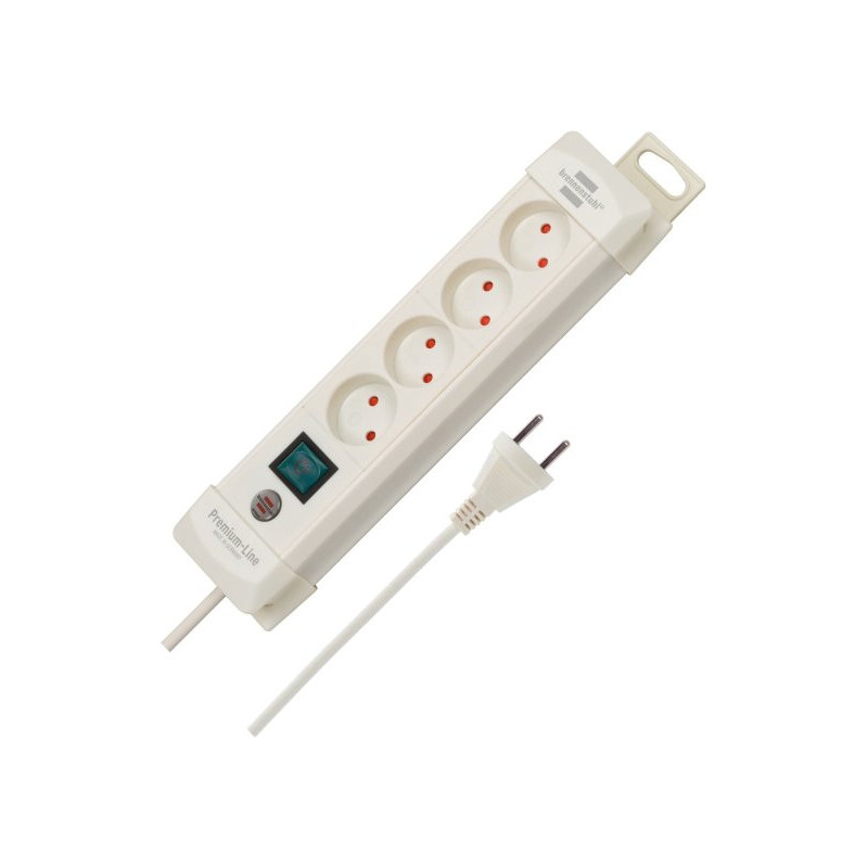 Brennenstuhl 1155225014 jatkojohto 1,8 m 4 AC-pistorasia(a) Sisätila Valkoinen