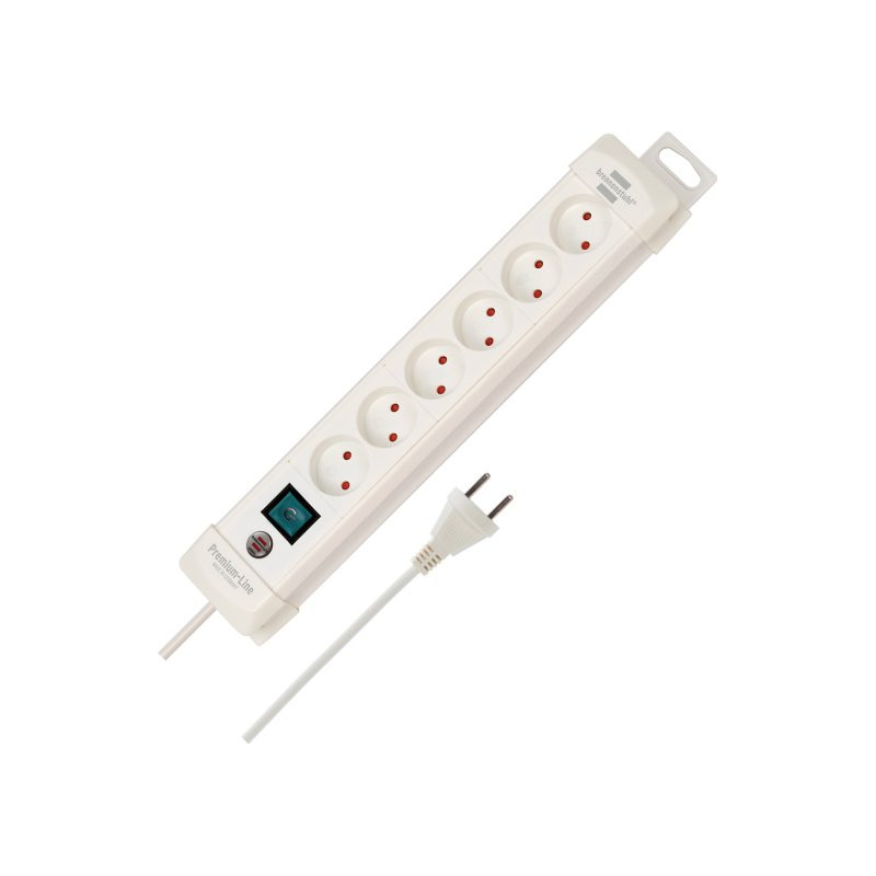 Brennenstuhl 1155225016 jatkojohto 3 m 6 AC-pistorasia(a) Sisätila Valkoinen