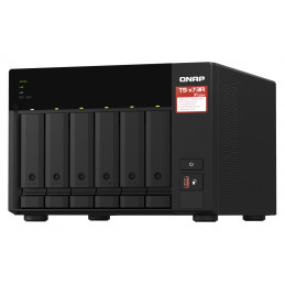 QNAP TS-673A-SW5T NAS- ja tallennuspalvelimet Tower Ryzen Embedded V1500B 8 GB DDR4 0 TB QNAP QTS musta