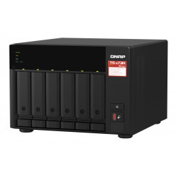 QNAP TS-673A-SW5T NAS- ja tallennuspalvelimet Tower Ryzen Embedded V1500B 8 GB DDR4 0 TB QNAP QTS musta