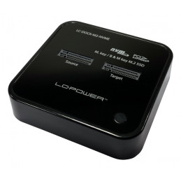LC-Power LC-DOCK-M2-NVME tallennusaseman telakointiasema USB 3.2 Gen 2 (3.1 Gen 2) Type-C musta