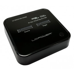 LC-Power LC-DOCK-M2-NVME tallennusaseman telakointiasema USB 3.2 Gen 2 (3.1 Gen 2) Type-C musta
