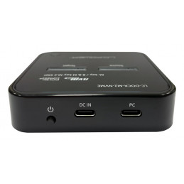 LC-Power LC-DOCK-M2-NVME tallennusaseman telakointiasema USB 3.2 Gen 2 (3.1 Gen 2) Type-C musta