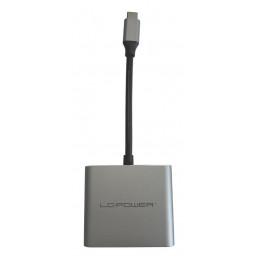 LC-Power LC-HUB-C-MULTI-4-V2 keskitin USB Type-C 5000 Mbit s Hopea, musta