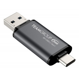 Team Group X1 USB 3.2 Gen1 USB-muisti 64 GB USB Type-A   USB Type-C 3.2 Gen 1 (3.1 Gen 1) musta, Harmaa