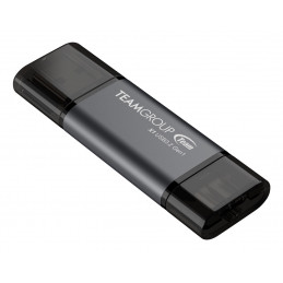 Team Group X1 USB 3.2 Gen1 USB-muisti 128 GB USB Type-A   USB Type-C 3.2 Gen 1 (3.1 Gen 1) musta, Harmaa