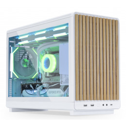 Lian Li A3-mATX Micro Tower Valkoinen, Puu
