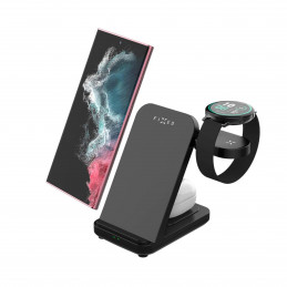 FIXED FIXPOS-SA-BK mobiililaitteen laturi Älykello, Älypuhelin, Kuulokkeet musta USB Langaton lataaminen Pikalataus Sisätila