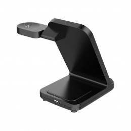 FIXED FIXPOS-SA-BK mobiililaitteen laturi Älykello, Älypuhelin, Kuulokkeet musta USB Langaton lataaminen Pikalataus Sisätila