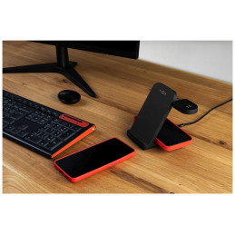 FIXED FIXPOS-SA-BK mobiililaitteen laturi Älykello, Älypuhelin, Kuulokkeet musta USB Langaton lataaminen Pikalataus Sisätila