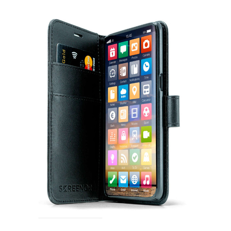 Screenor Smart matkapuhelimen suojakotelo 16,3 cm (6.4") Lompakkokotelo musta
