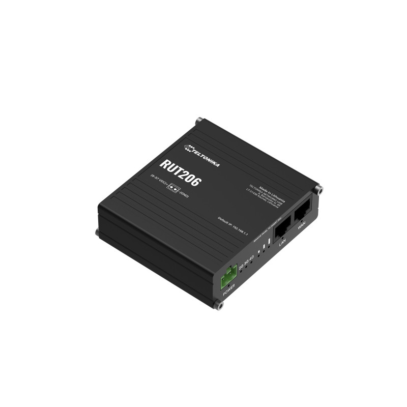 Teltonika RUT206 INDUSTRIAL langaton reititin Nopea Ethernet Yksi kaista (2,4 GHz) 4G musta