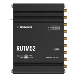 Teltonika RUTM52 langaton reititin Gigabitti Ethernet Kaksitaajuus (2,4 GHz 5 GHz) 5G musta
