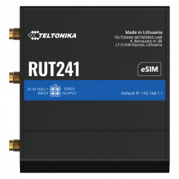 Teltonika RUT241 eSIM | Industrieller 4G-LTE-Router | Cat 4, 2x RJ45 100Mb s, eSIM Matkapuhelinverkon reititin