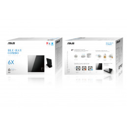 ASUS SBC-06D2X-U levyasemat Blu-Ray DVD Combo musta