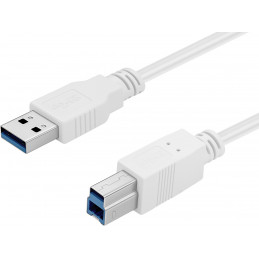 Sandberg 509-23 USB-kaapeli USB 3.2 Gen 1 (3.1 Gen 1) 1,8 m USB A USB B Valkoinen