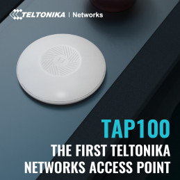 Teltonika · Accesspoint· TAP100· 2x1· Wi-Fi 4· 300Mbit· 1x 10 100· 15W PoE - Access Point - 0,1 Gbps 300 Mbit s Valkoinen Power