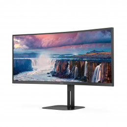 AOC V5 CU34V5C BK tietokoneen litteä näyttö 86,4 cm (34") 3440 x 1440 pikseliä Wide Quad HD LED musta