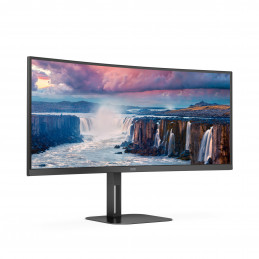 AOC V5 CU34V5C BK tietokoneen litteä näyttö 86,4 cm (34") 3440 x 1440 pikseliä Wide Quad HD LED musta