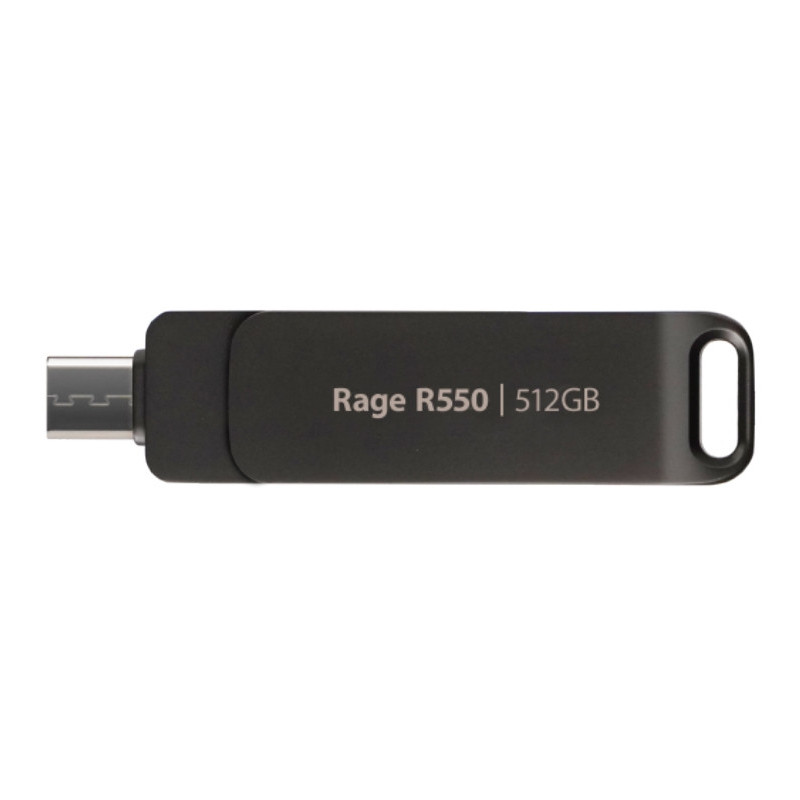 Patriot Memory Rage R550 USB-muisti 512 GB USB Type-A   USB Type-C 3.2 Gen 1 (3.1 Gen 1) musta