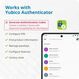 Yubico 8880001089 laitteiston autentikaattori