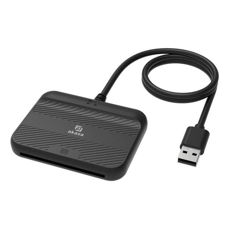Akasa AK-CR-14BK älykortin lukijalaite Sisätila USB USB 2.0 musta