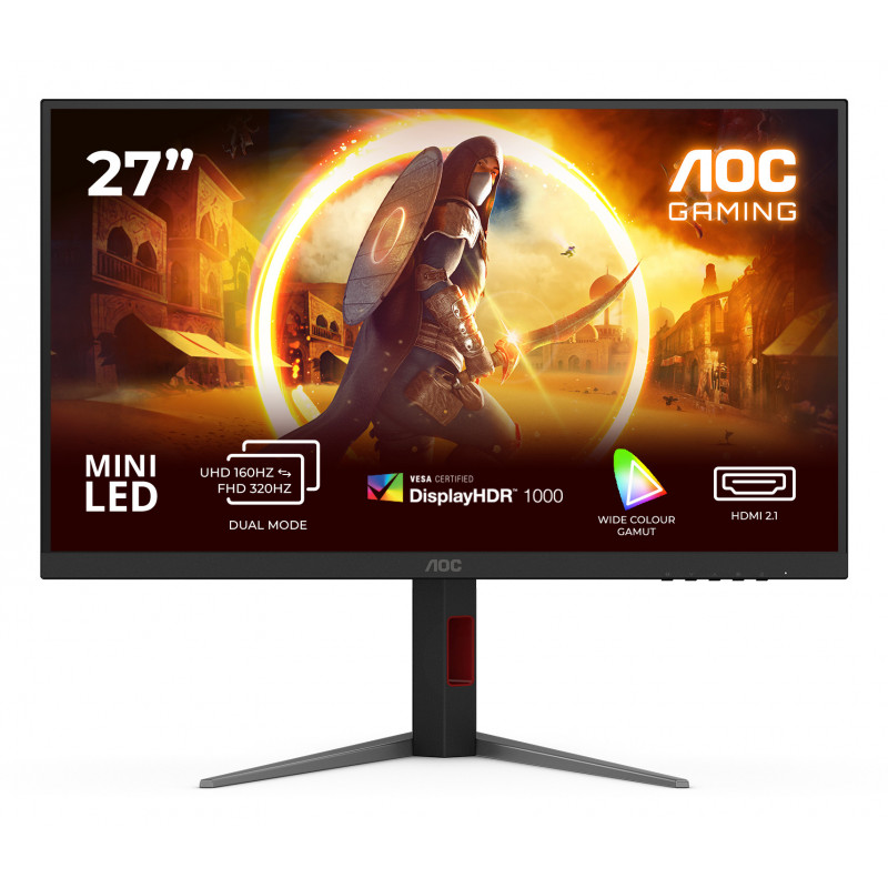 AOC G4 U27G4XM tietokoneen litteä näyttö 68,6 cm (27") 3840 x 2160 pikseliä 4K Ultra HD LED musta, Punainen