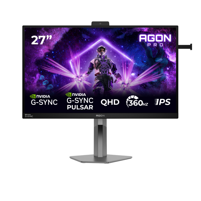 AOC AGON PRO AG276QSG2 tietokoneen litteä näyttö 68,6 cm (27") 2560 x 1440 pikseliä Quad HD musta, Harmaa