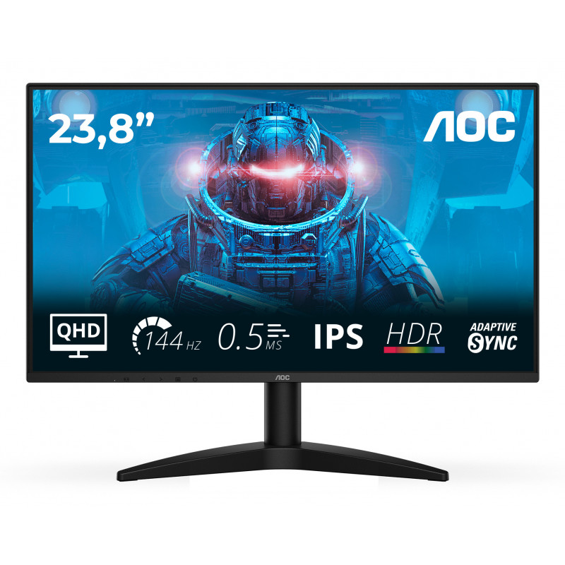 AOC B3 Q24B36X tietokoneen litteä näyttö 60,5 cm (23.8") 2560 x 1440 pikseliä Quad HD LED musta
