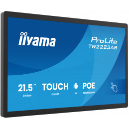 iiyama TW2223AS-B3P infonäyttö Interaktiivinen litteä paneeli 54,6 cm (21.5") Wi-Fi 450 cd m² Full HD musta Kosketusnäyttö