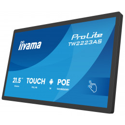iiyama TW2223AS-B3P infonäyttö Interaktiivinen litteä paneeli 54,6 cm (21.5") Wi-Fi 450 cd m² Full HD musta Kosketusnäyttö