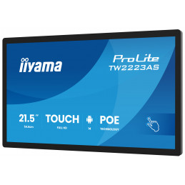 iiyama TW2223AS-B3P infonäyttö Interaktiivinen litteä paneeli 54,6 cm (21.5") Wi-Fi 450 cd m² Full HD musta Kosketusnäyttö