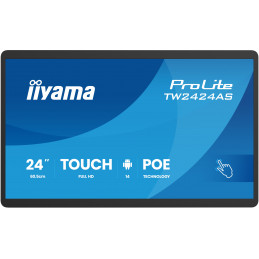 iiyama TW2424AS-B3P infonäyttö Interaktiivinen litteä paneeli 60,5 cm (23.8") Wi-Fi 450 cd m² Full HD musta Kosketusnäyttö
