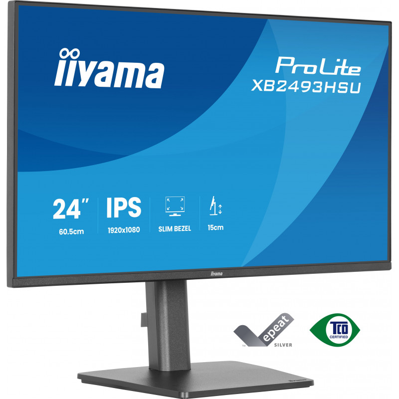 iiyama ProLite XB2493HSU-B1 tietokoneen litteä näyttö 60,5 cm (23.8") 1920 x 1080 pikseliä Full HD LED musta