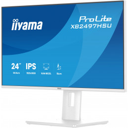 iiyama ProLite XB2497HSU-W1 tietokoneen litteä näyttö 60,5 cm (23.8") 1920 x 1080 pikseliä Full HD LED Valkoinen