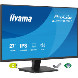 iiyama ProLite X2793HSU-B1 tietokoneen litteä näyttö 68,6 cm (27") 1920 x 1080 pikseliä Full HD LED musta